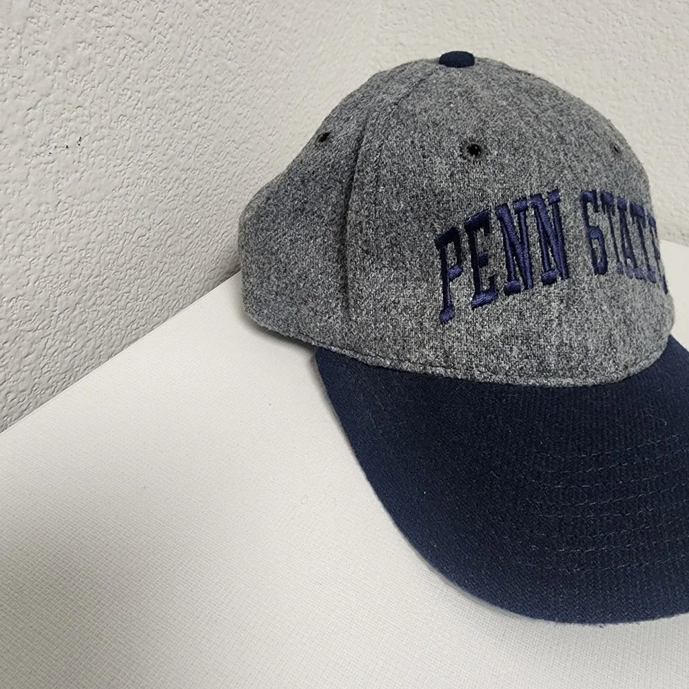 Vintage 90's Penn State University PSU Hat Made In USA Adjustable Embroidered